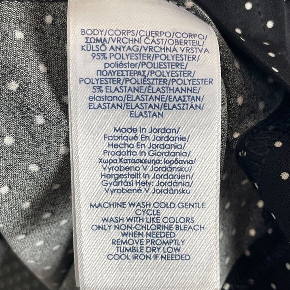 Chaps Womens Plus 3X Polka Dot Twist Front V Neck Short Sleeve Tunic Top Shirt - Picture 5 of 10